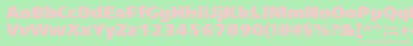 Freesetextractt Font – Pink Fonts on Green Background