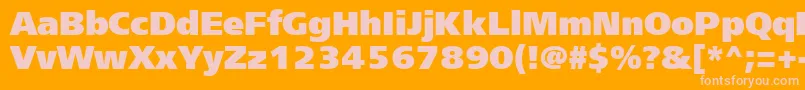 Freesetextractt Font – Pink Fonts on Orange Background