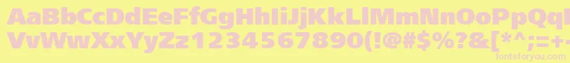 Freesetextractt Font – Pink Fonts on Yellow Background