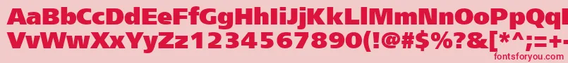 Freesetextractt Font – Red Fonts on Pink Background