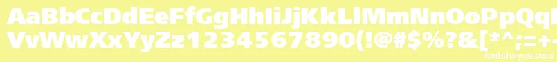 Freesetextractt Font – White Fonts on Yellow Background