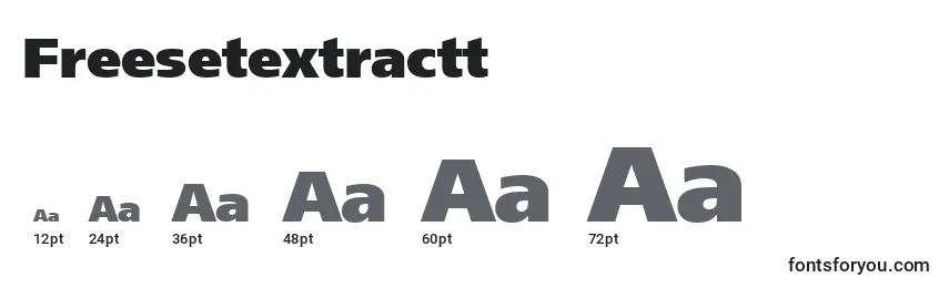 Freesetextractt Font Sizes