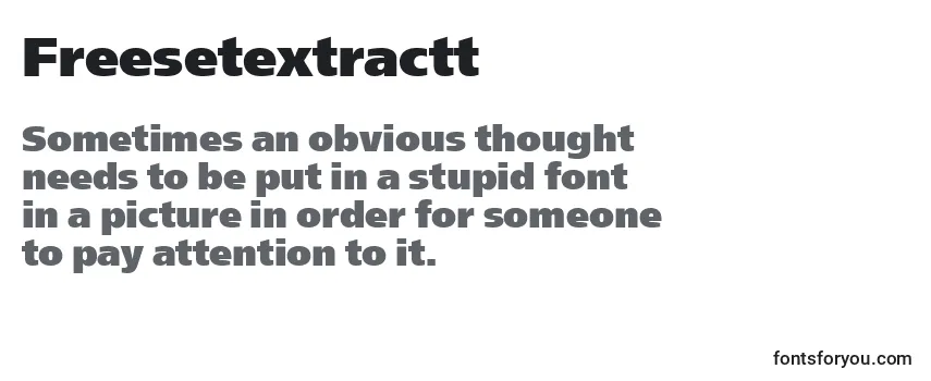 Freesetextractt Font