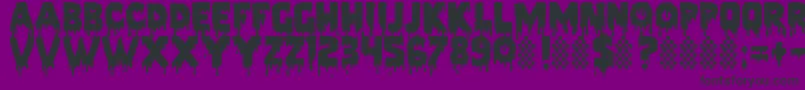 フォントPiecesNfi – 紫の背景に黒い文字