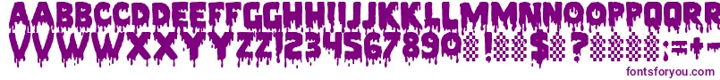 Шрифт PiecesNfi – фиолетовые шрифты на белом фоне