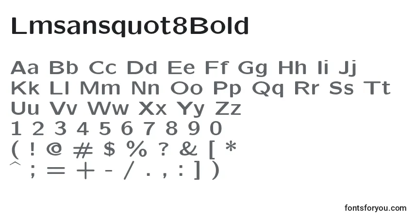 Lmsansquot8Bold-fontti – aakkoset, numerot, erikoismerkit