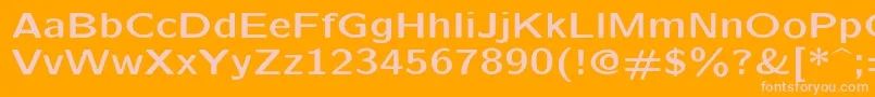 フォントLmsansquot8Bold – オレンジの背景にピンクのフォント