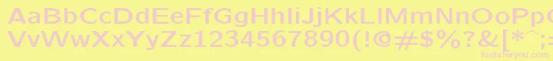 Lmsansquot8Bold Font – Pink Fonts on Yellow Background