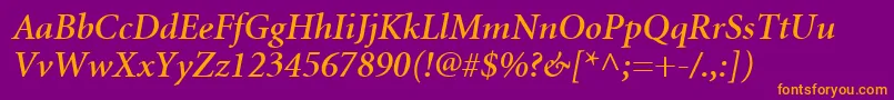 AtlantixSsiSemiBoldItalic Font – Orange Fonts on Purple Background