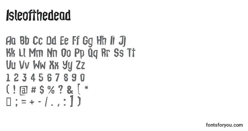 Schriftart Isleofthedead – Alphabet, Zahlen, spezielle Symbole