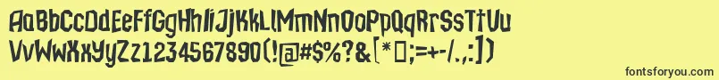 Isleofthedead Font – Black Fonts on Yellow Background