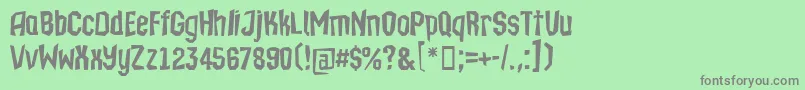 Isleofthedead Font – Gray Fonts on Green Background