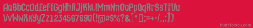 Isleofthedead Font – Gray Fonts on Red Background