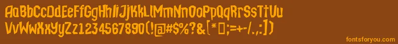 Isleofthedead Font – Orange Fonts on Brown Background