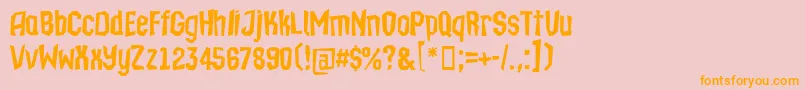 Isleofthedead Font – Orange Fonts on Pink Background