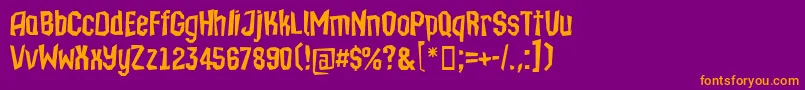 Isleofthedead Font – Orange Fonts on Purple Background