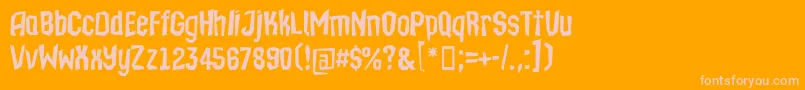 Isleofthedead Font – Pink Fonts on Orange Background