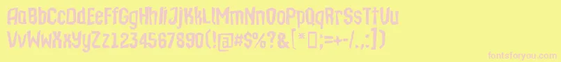 Isleofthedead Font – Pink Fonts on Yellow Background