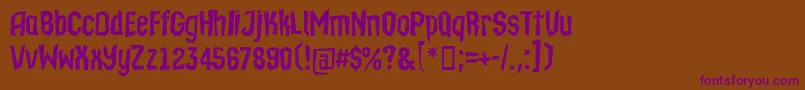 Isleofthedead Font – Purple Fonts on Brown Background