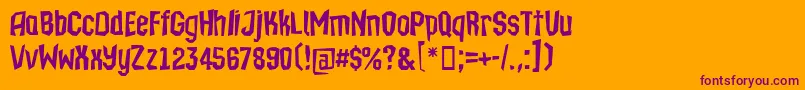 Isleofthedead Font – Purple Fonts on Orange Background