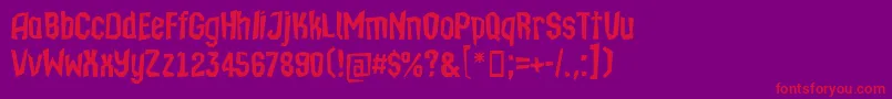 Isleofthedead Font – Red Fonts on Purple Background