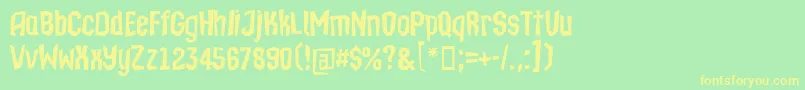 Isleofthedead Font – Yellow Fonts on Green Background