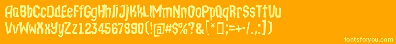 Isleofthedead Font – Yellow Fonts on Orange Background