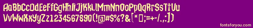 Isleofthedead Font – Yellow Fonts on Purple Background