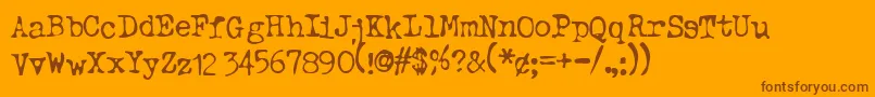 Typeo ffy Font – Brown Fonts on Orange Background