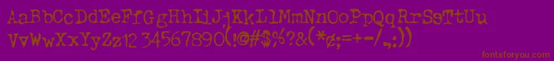 Шрифт Typeo ffy – коричневые шрифты на фиолетовом фоне