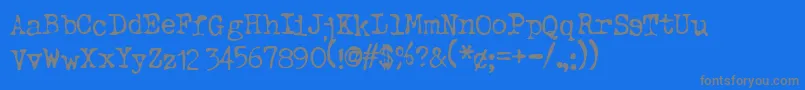 フォントTypeo ffy – 青い背景に灰色の文字