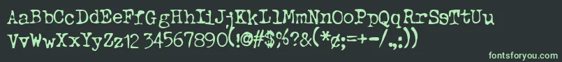 Шрифт Typeo ffy – зелёные шрифты на чёрном фоне
