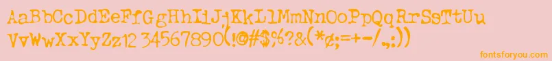 Typeo ffy Font – Orange Fonts on Pink Background