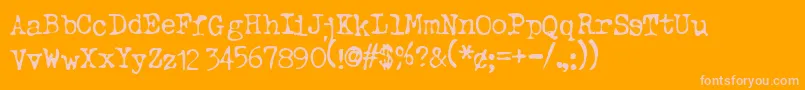 Typeo ffy Font – Pink Fonts on Orange Background