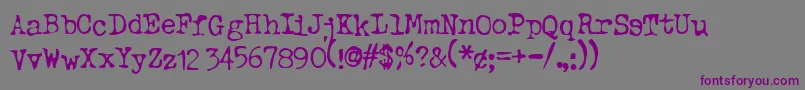Fonte Typeo ffy – fontes roxas em um fundo cinza