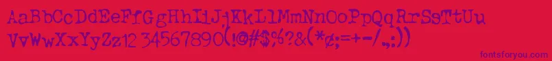 Typeo ffy Font – Purple Fonts on Red Background