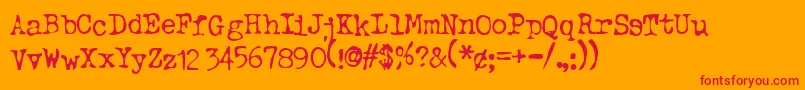 Шрифт Typeo ffy – красные шрифты на оранжевом фоне