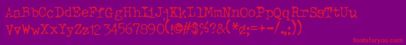 Typeo ffy Font – Red Fonts on Purple Background