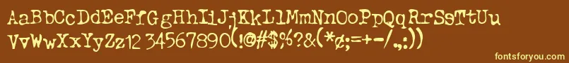 Typeo ffy Font – Yellow Fonts on Brown Background