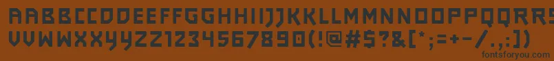 フォントJourneyps3 – 黒い文字が茶色の背景にあります