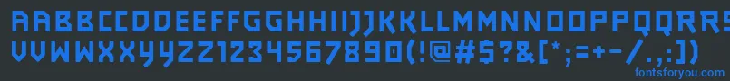 Journeyps3 Font – Blue Fonts on Black Background