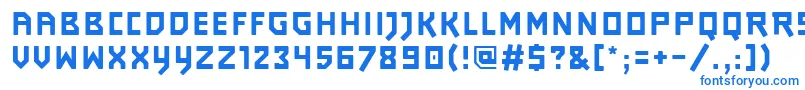 フォントJourneyps3 – 白い背景に青い文字