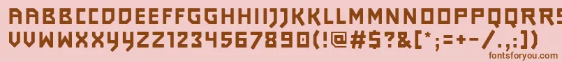 Journeyps3 Font – Brown Fonts on Pink Background