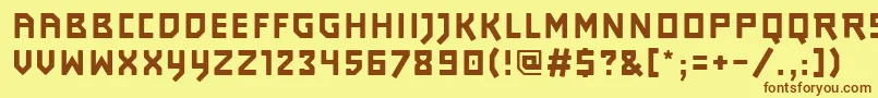 Journeyps3 Font – Brown Fonts on Yellow Background