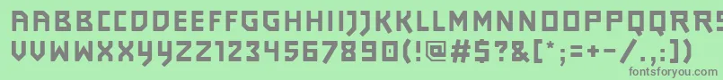 フォントJourneyps3 – 緑の背景に灰色の文字