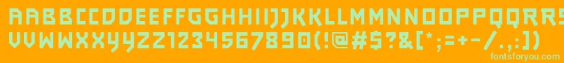 Journeyps3 Font – Green Fonts on Orange Background