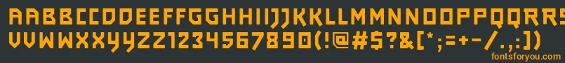 フォントJourneyps3 – 黒い背景にオレンジの文字