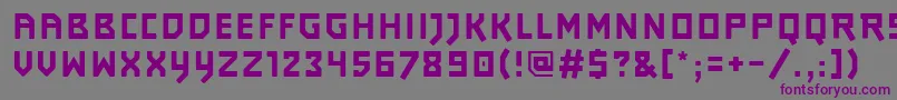 Journeyps3-fontti – violetit fontit harmaalla taustalla