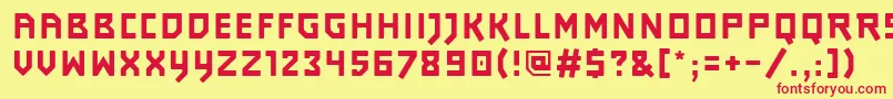 Journeyps3 Font – Red Fonts on Yellow Background