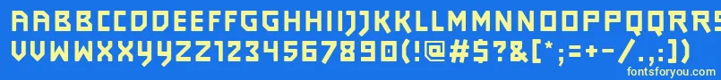 Journeyps3 Font – Yellow Fonts on Blue Background